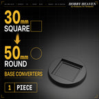 Square to Round Base Converters 3D Print Full Range
