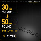 Square to Round Base Converters 3D Print Full Range