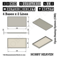 Square and Rectangle Movement Trays for Tabletop Games | Warhammer Compatible | Full Range
