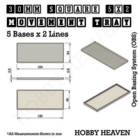 Square and Rectangle Movement Trays for Tabletop Games | Warhammer Compatible | Full Range
