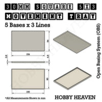 Square and Rectangle Movement Trays for Tabletop Games | Warhammer Compatible | Full Range