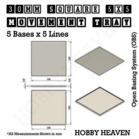 Square and Rectangle Movement Trays for Tabletop Games | Warhammer Compatible | Full Range
