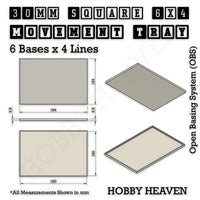 Square and Rectangle Movement Trays for Tabletop Games | Warhammer Compatible | Full Range
