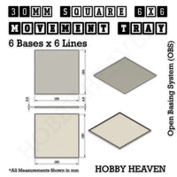 Square and Rectangle Movement Trays for Tabletop Games | Warhammer Compatible | Full Range
