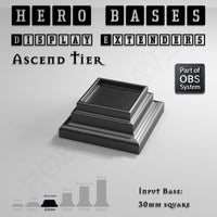 Hero Bases Display Extenders | Squares and Rectangles | Convert Gaming Bases to Display Bases & Plinths
