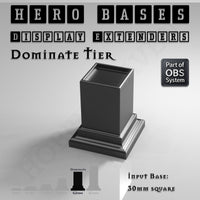Hero Bases Display Extenders | Squares and Rectangles | Convert Gaming Bases to Display Bases & Plinths
