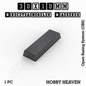 Rectangle Bases Range Sizes - 20x15mm to 75x25mm Small Sizes 3d Print Full Range Tabletop Games