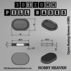 Pill Bases Range - 3d Print Full Range Tabletop Games