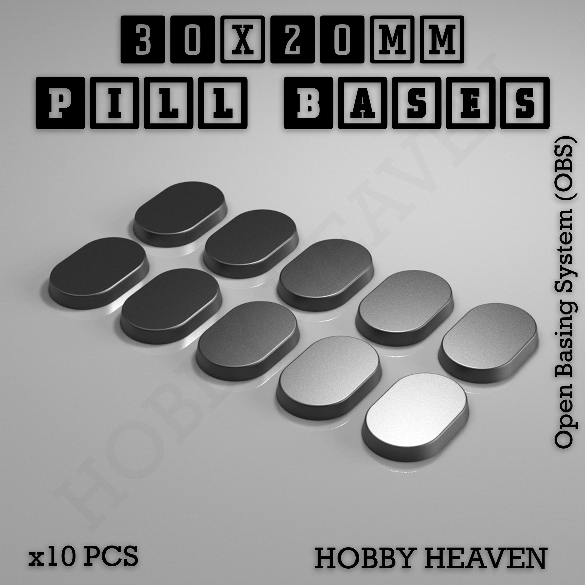 Pill Bases Range - 3d Print Full Range Tabletop Games