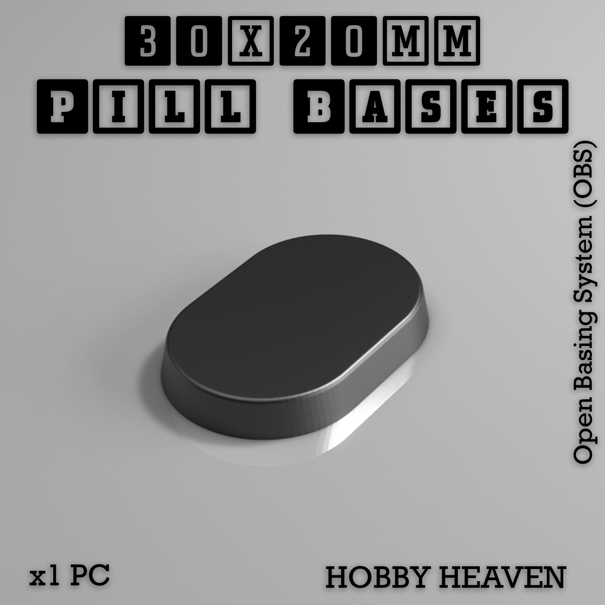 Pill Bases Range - 3d Print Full Range Tabletop Games