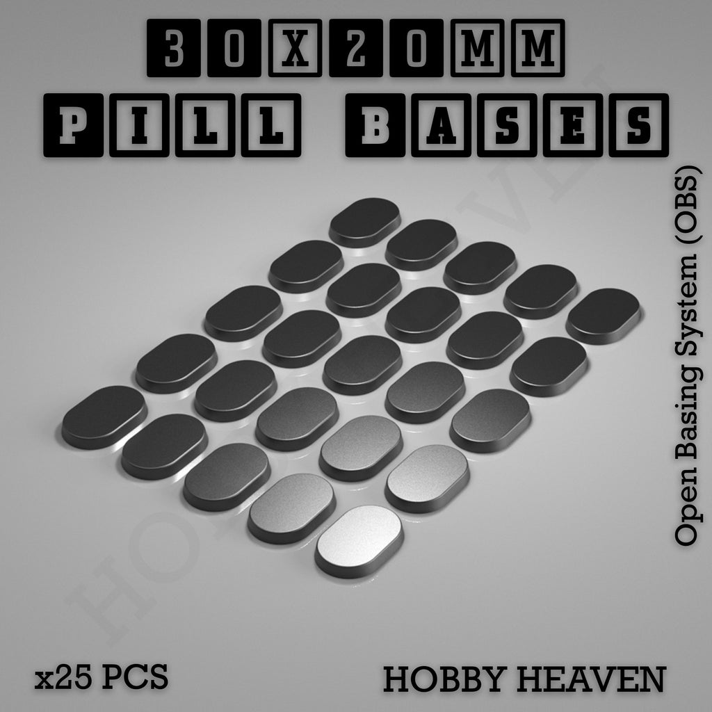 Pill Bases Range - 3d Print Full Range Tabletop Games