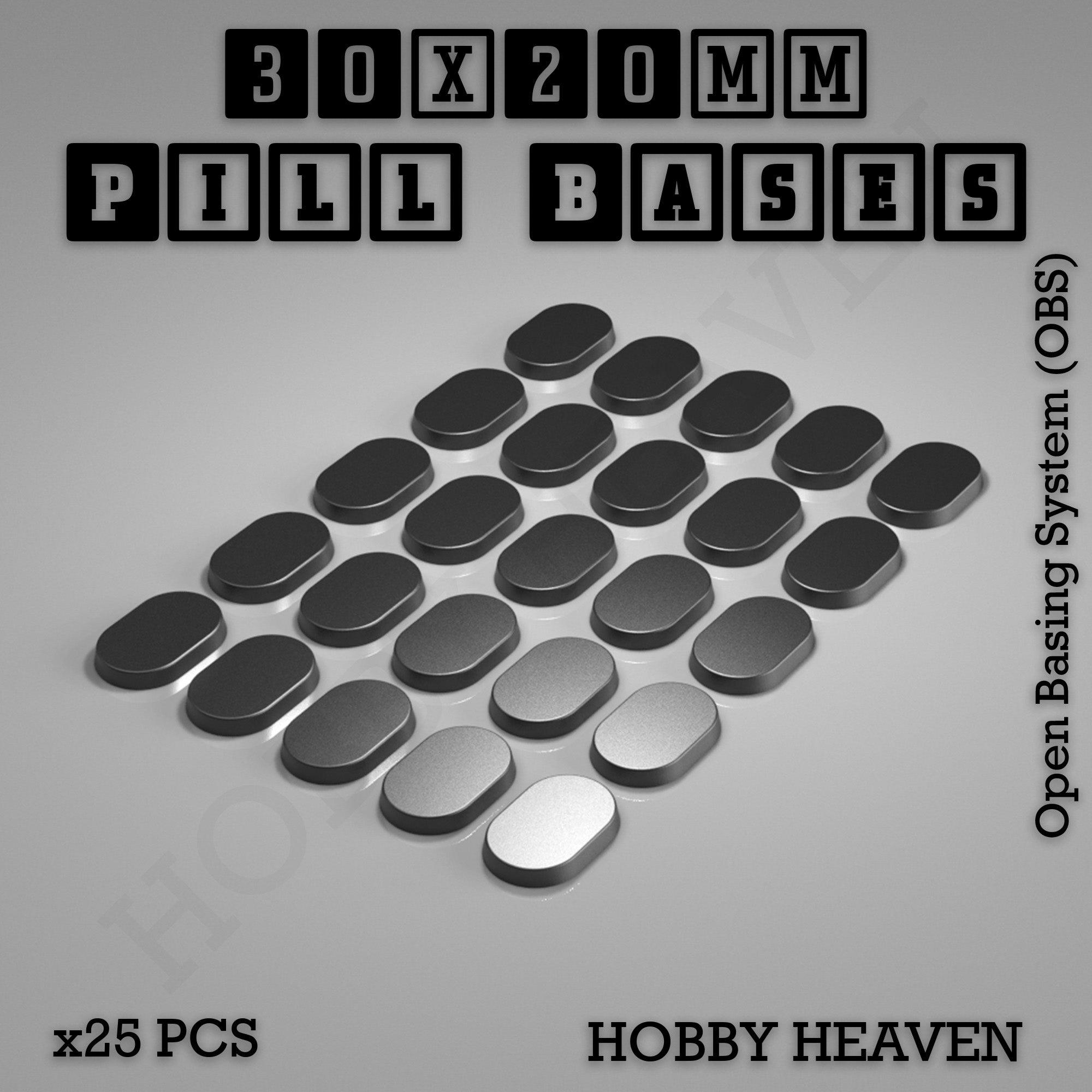 Pill Bases Range - 3d Print Full Range Tabletop Games