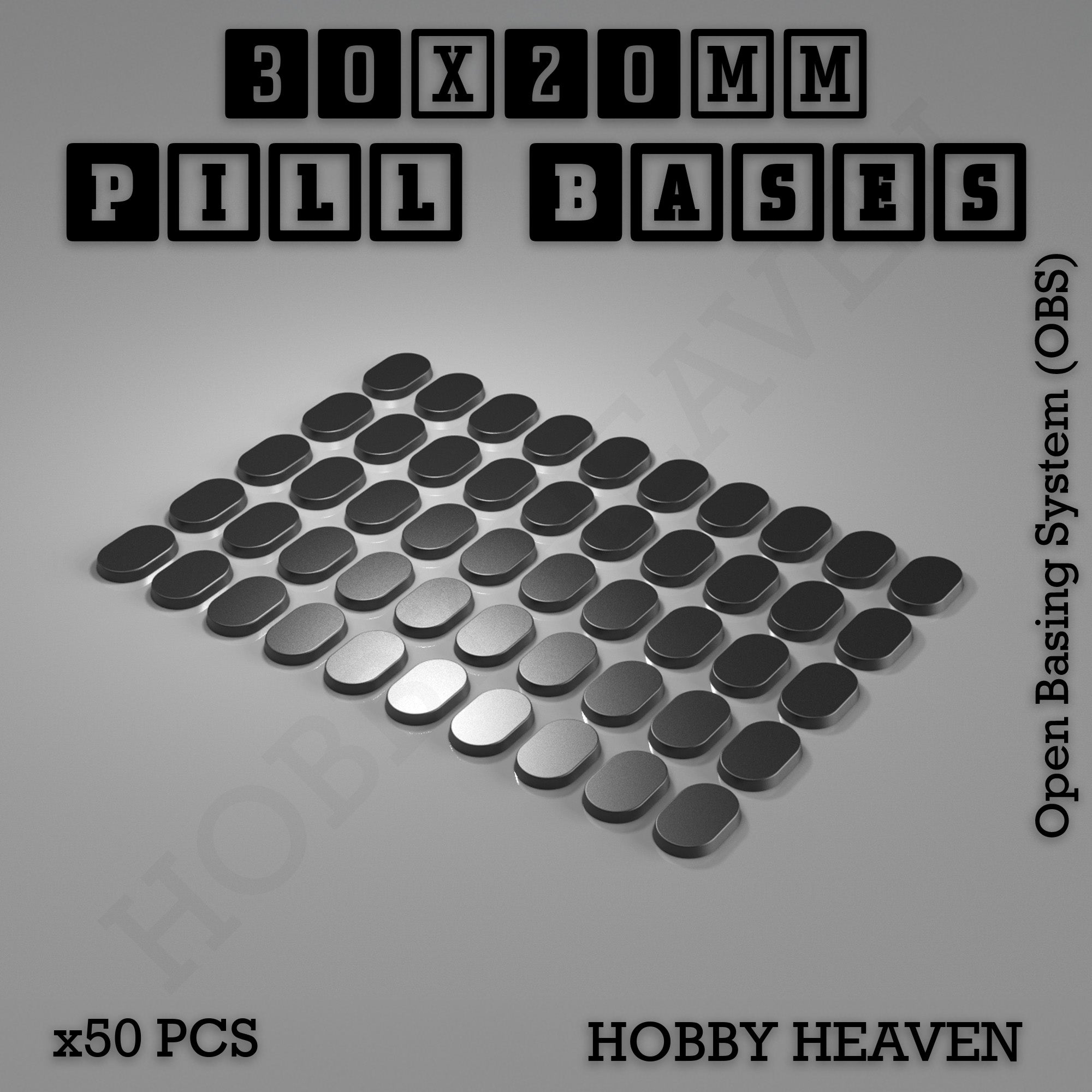 Pill Bases Range - 3d Print Full Range Tabletop Games