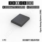 Rectangle Bases Range Sizes - 75x30mm to 125x40mm Medium Sizes 3d Print Full Range Tabletop Games