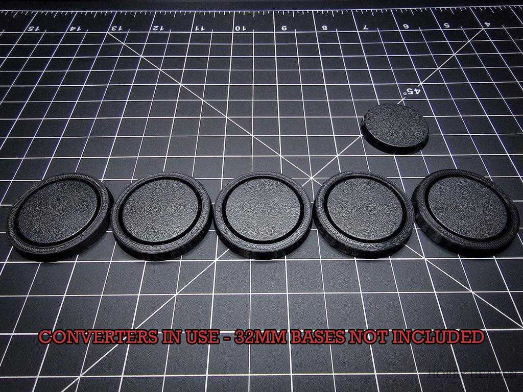 32 to 40mm Round Bases Converters 3d Print - Hobby Heaven