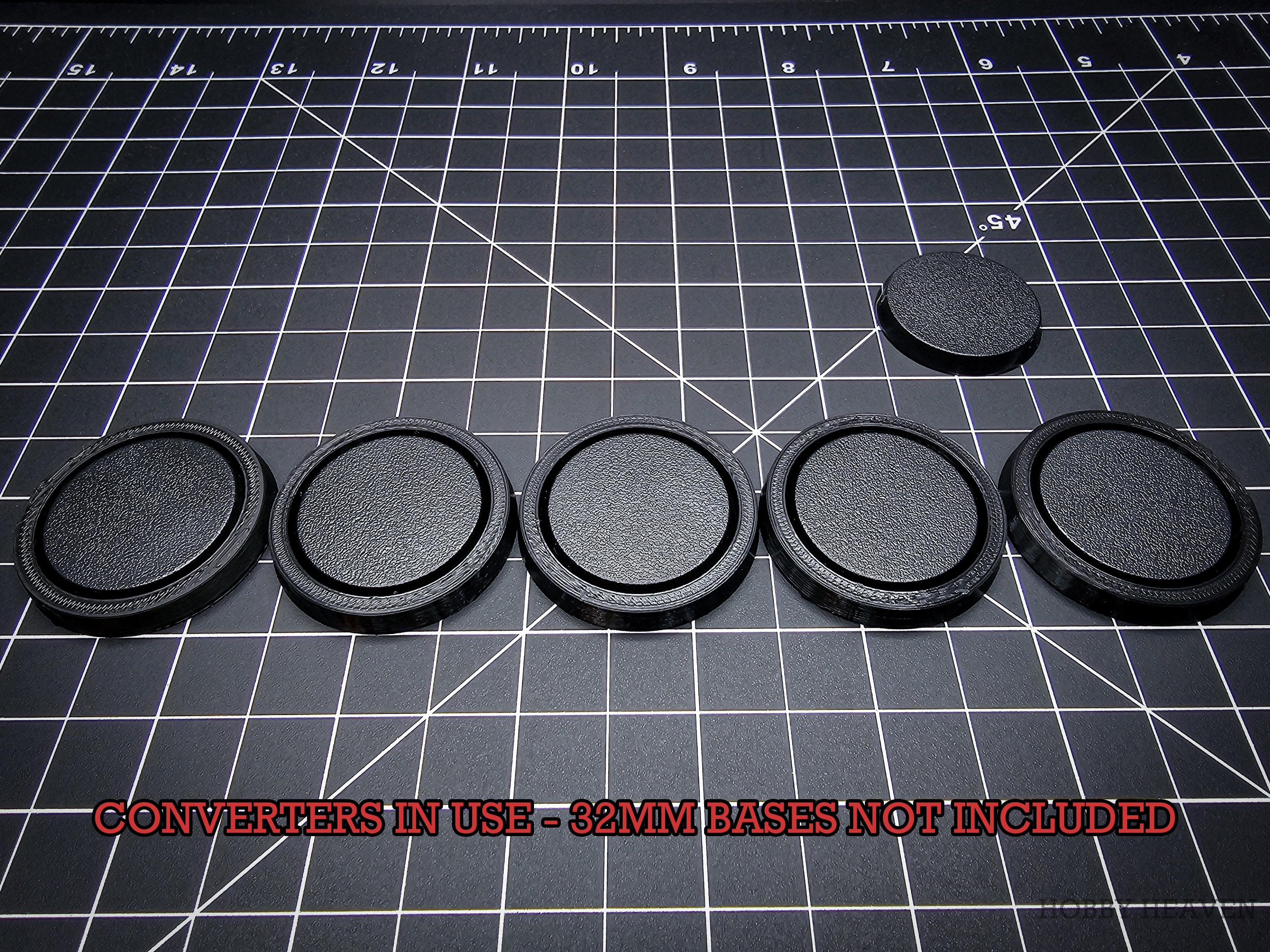 32 to 40mm Round Bases Converters 3d Print - Hobby Heaven