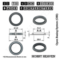 Round Bases Size Converters Round to Round 3d Print Full Range
