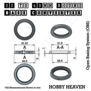 Round Bases Size Converters Round to Round 3d Print Full Range