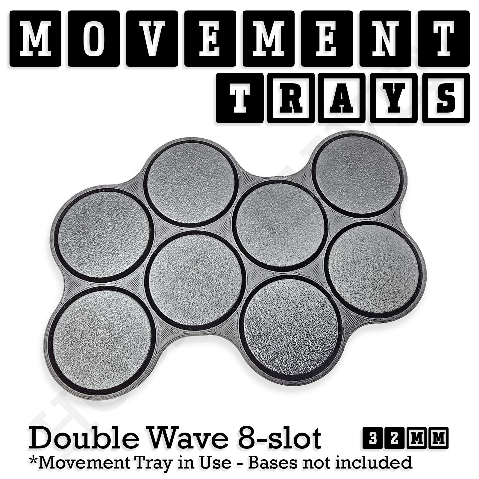 32mm Movement Trays for Tabletop Games | Compatible with Popular Miniatures | Full Range