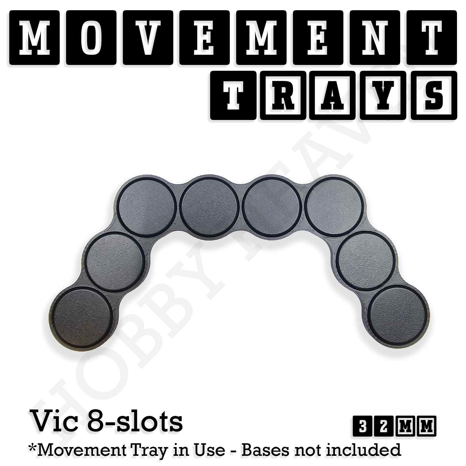 32mm Movement Trays for Tabletop Games | Compatible with Popular Miniatures | Full Range