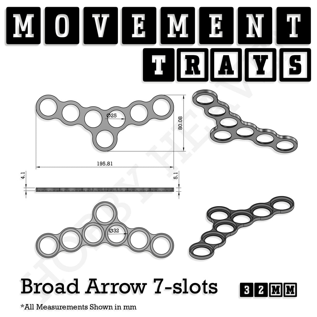 32mm Movement Trays for Tabletop Games | Compatible with Popular Miniatures | Full Range