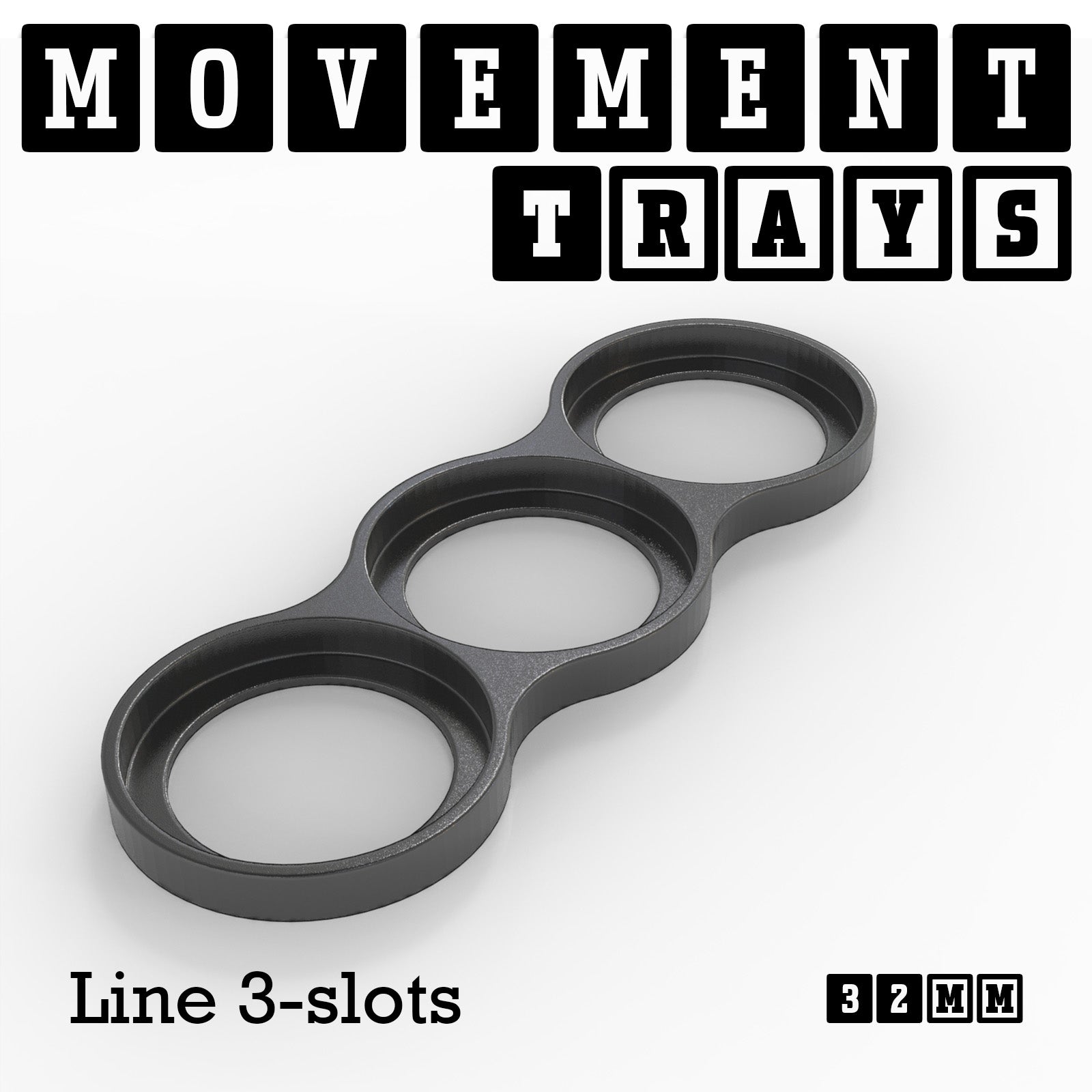 32mm Movement Trays for Tabletop Games | Compatible with Popular Miniatures | Full Range