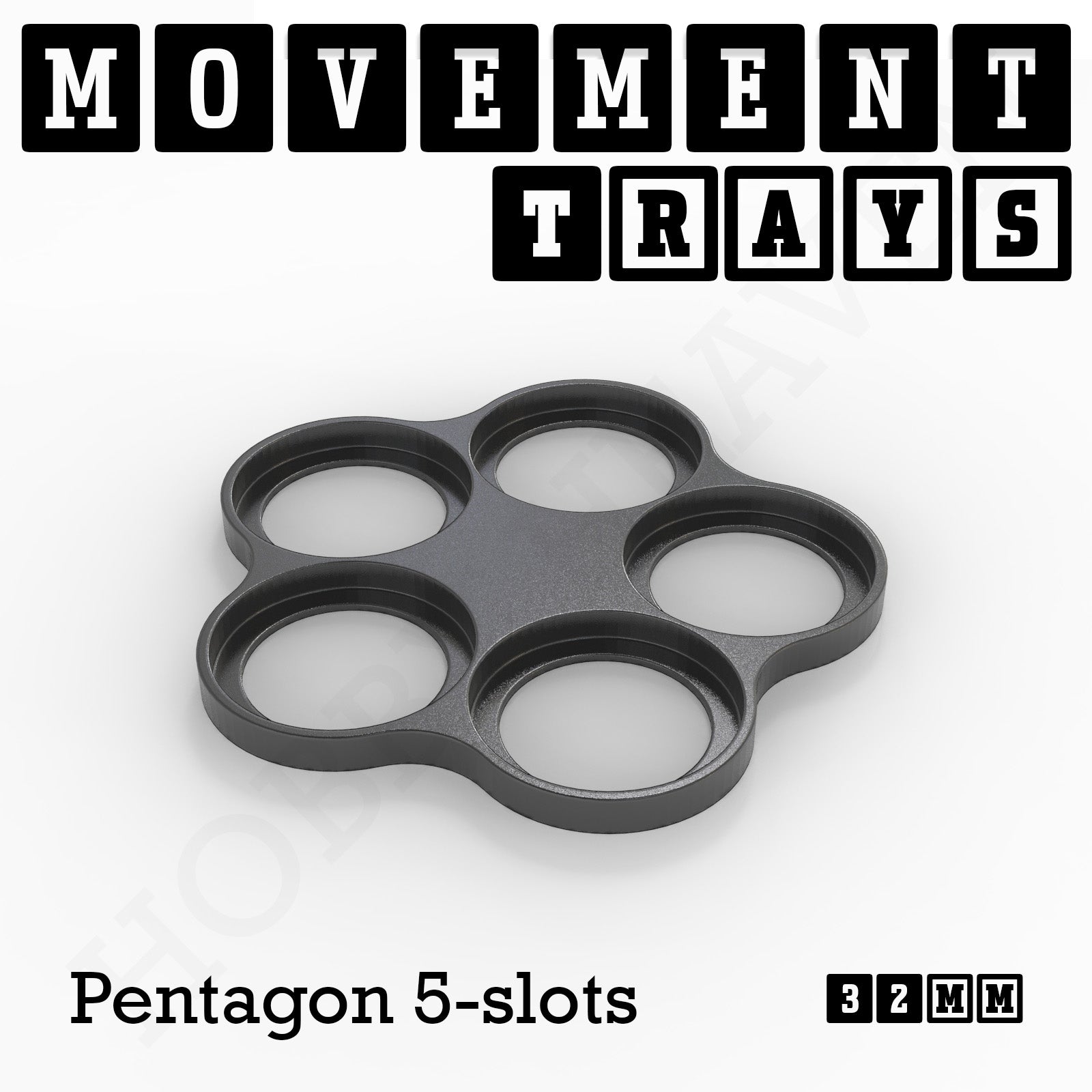 32mm Movement Trays for Tabletop Games | Compatible with Popular Miniatures | Full Range