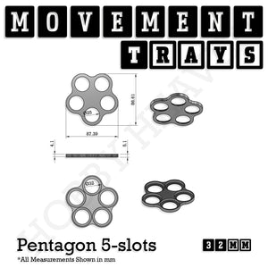 32mm Movement Trays for Tabletop Games | Warhammer Compatible | Full Range