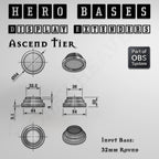 Hero Bases Display Extenders | Round and Ovals | Convert Gaming Bases to Display Bases & Plinths