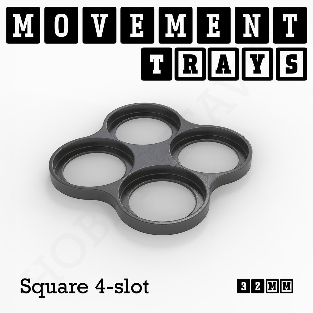 32mm Movement Trays for Tabletop Games | Compatible with Popular Miniatures | Full Range