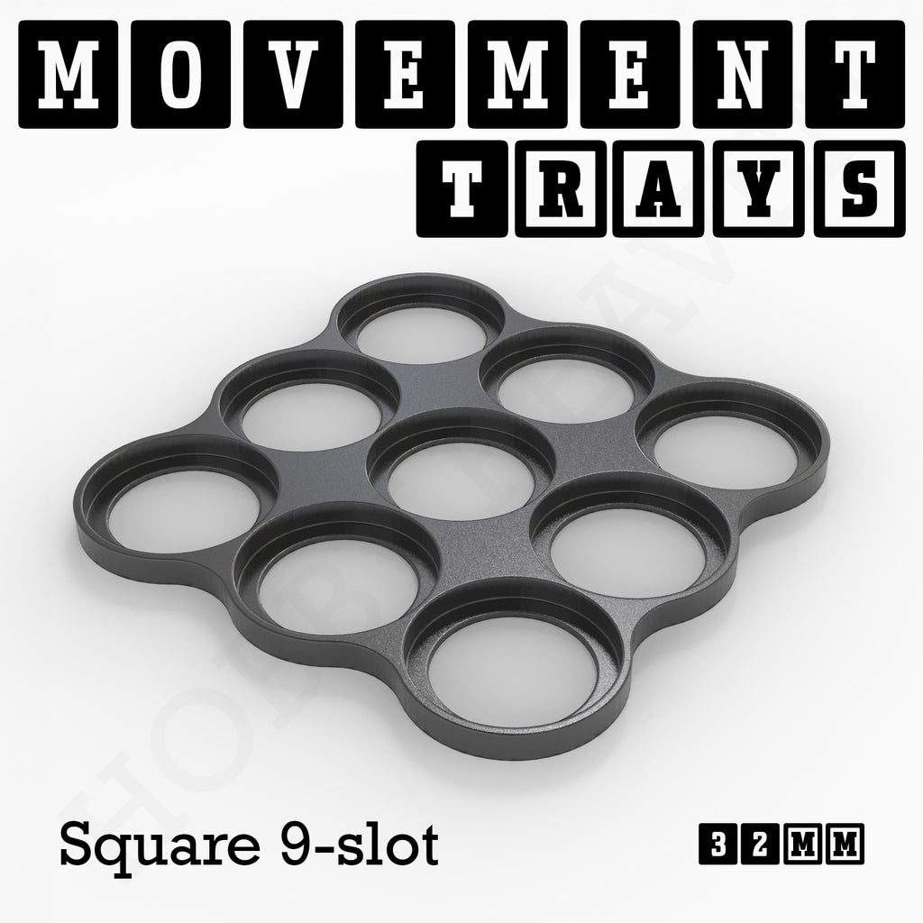 32mm Movement Trays for Tabletop Games | Compatible with Popular Miniatures | Full Range