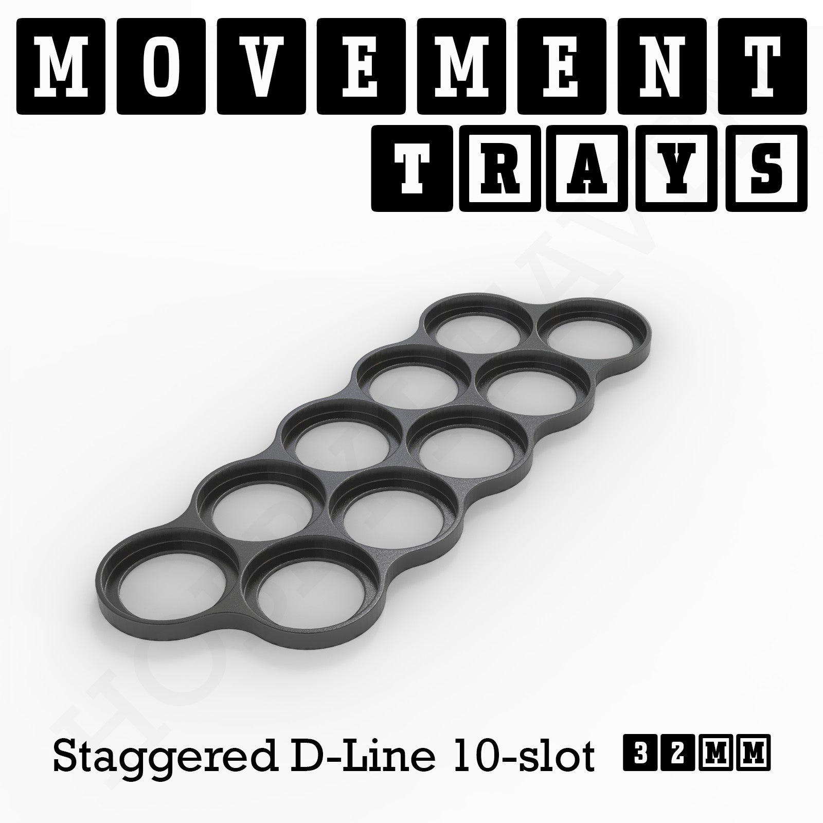 32mm Movement Trays for Tabletop Games | Compatible with Popular Miniatures | Full Range