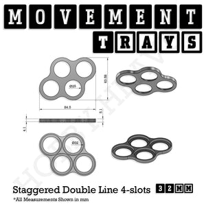 32mm Movement Trays for Tabletop Games | Warhammer Compatible | Full Range