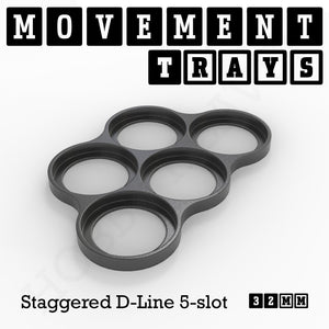 32mm Movement Trays for Tabletop Games | Warhammer Compatible | Full Range