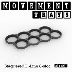 32mm Movement Trays for Tabletop Games | Warhammer Compatible | Full Range