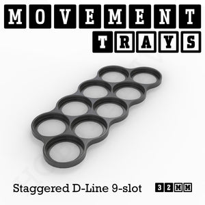 32mm Movement Trays for Tabletop Games | Warhammer Compatible | Full Range