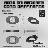 Round To Oval Bases Size Converters 3d Print Full Range