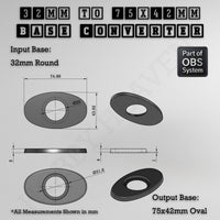 Round To Oval Bases Size Converters 3d Print Full Range