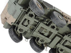 The underside with the steering front axles