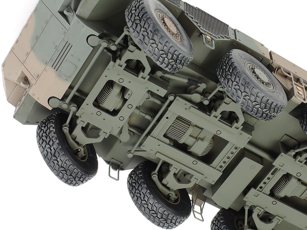 The underside with the steering front axles