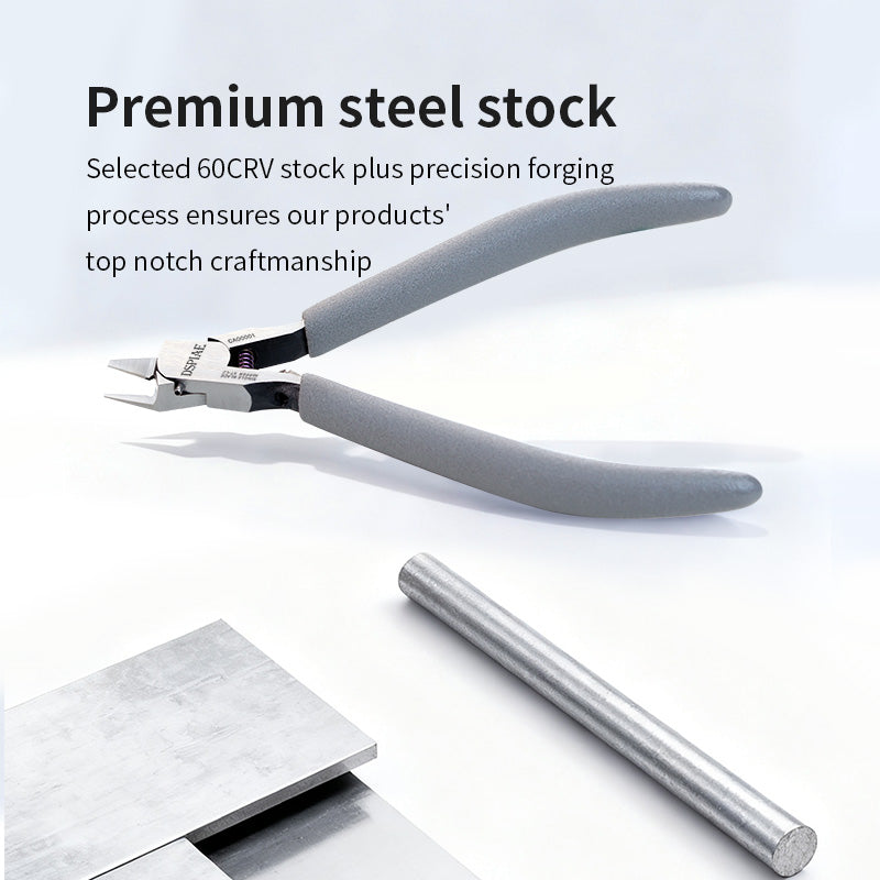 Premium steel stock graphic: the ST-C2 beside steel billets, quoting selected 60CRV forged stock