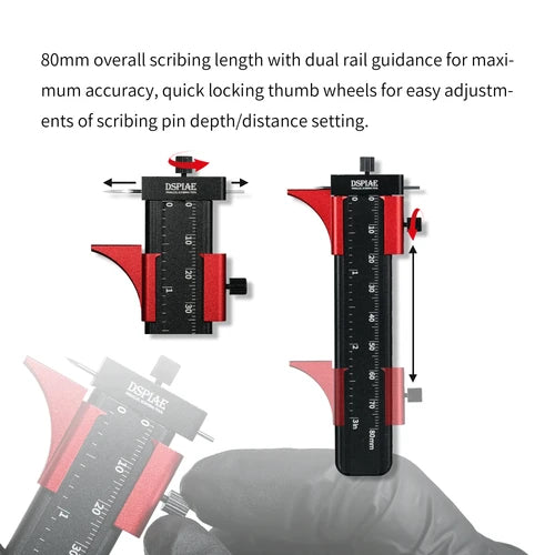 Maker's AT-PST diagram of the thumb wheels that set the pin and the guide (tool sold separately)