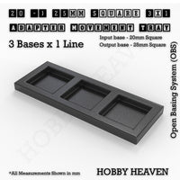 Square and Rectangle Movement Trays Adapters for Tabletop Games
