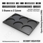 Round to Square Movement Trays Adapters for Tabletop Games
