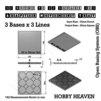 Round to Square Movement Trays Adapters for Tabletop Games

