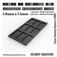 Square and Rectangle Movement Trays Adapters for Tabletop Games
