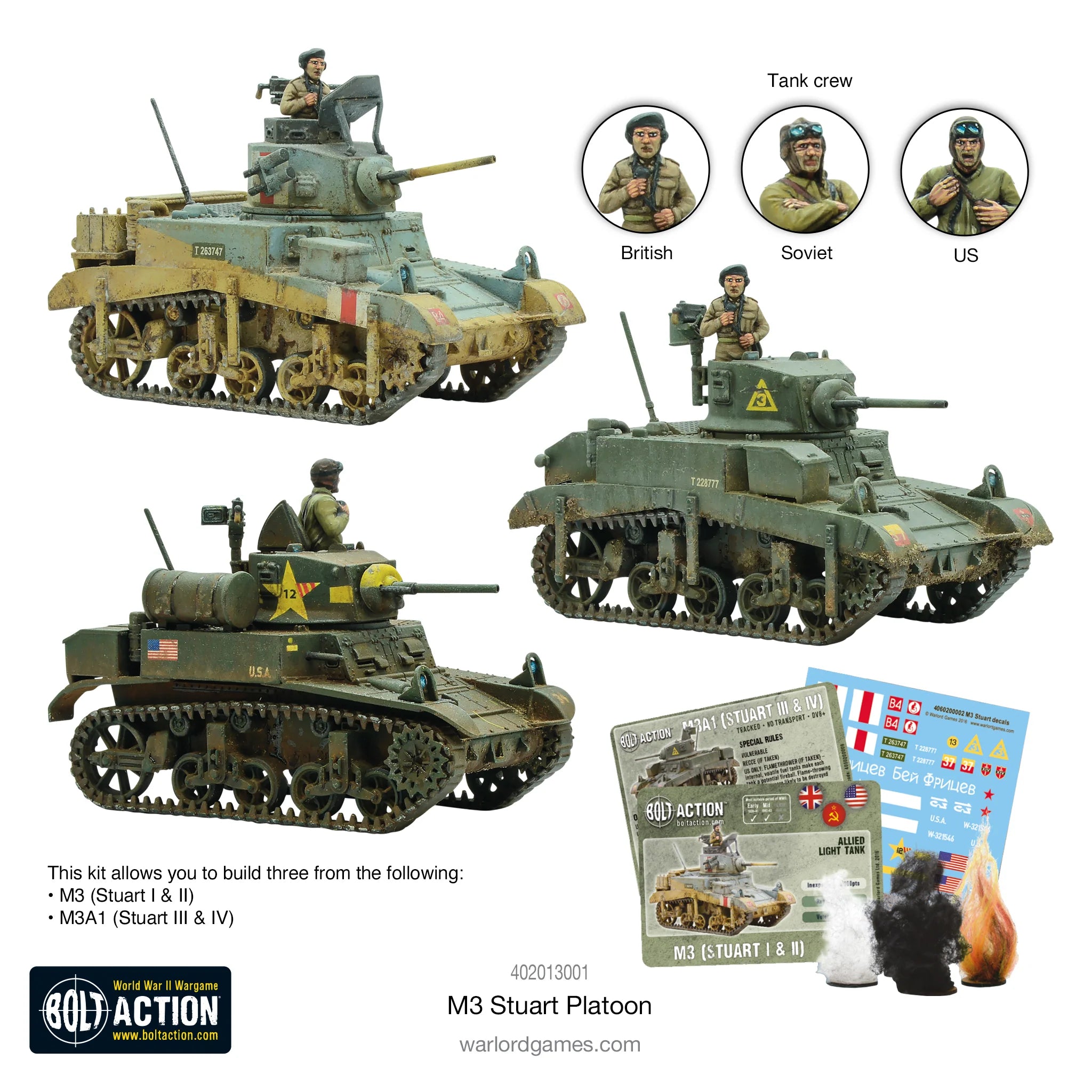 Bolt Action US M3 Stuart Platoon Warlord Games