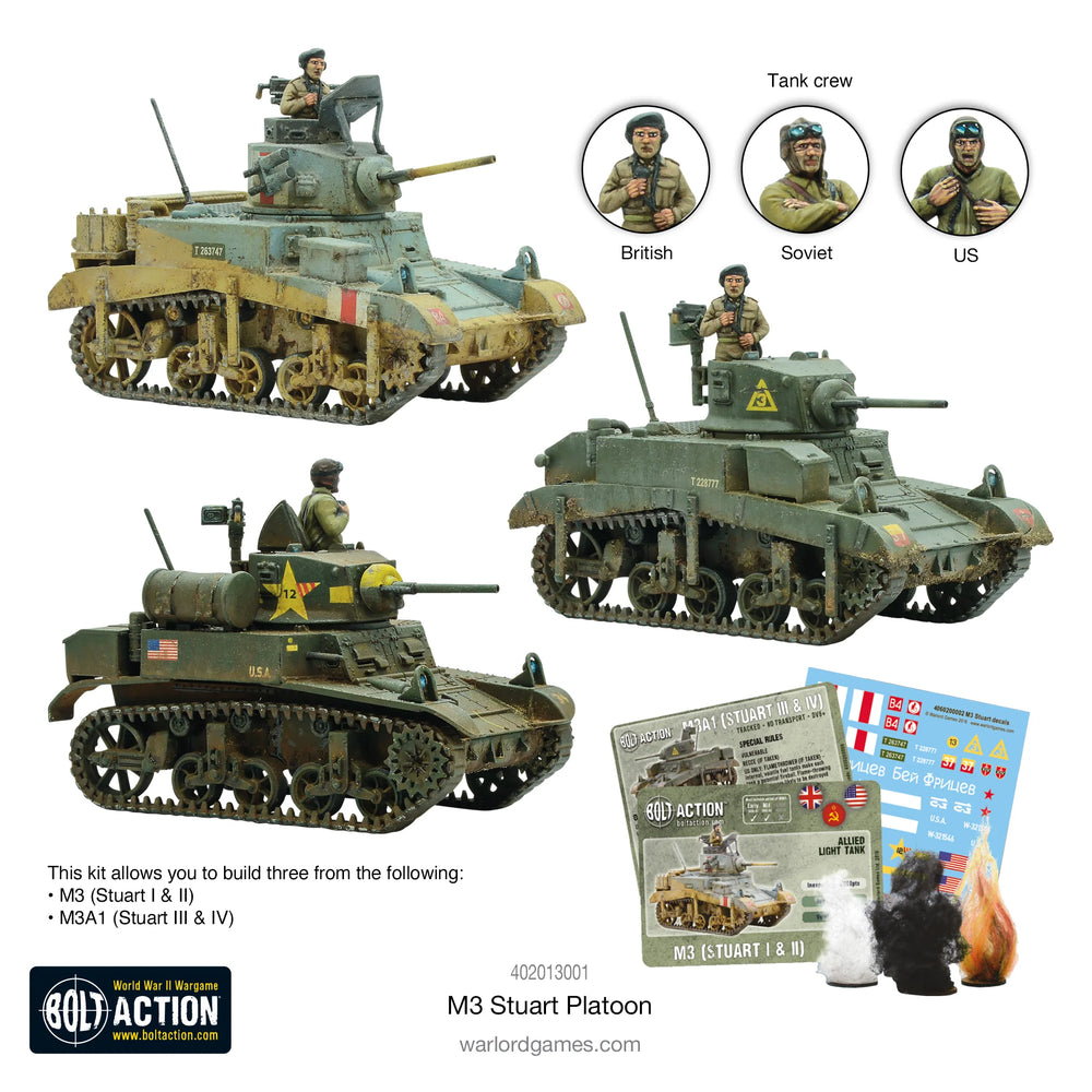 Bolt Action US M3 Stuart Platoon Warlord Games