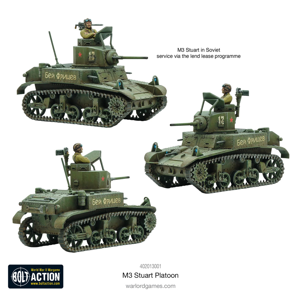 Bolt Action US M3 Stuart Platoon Warlord Games