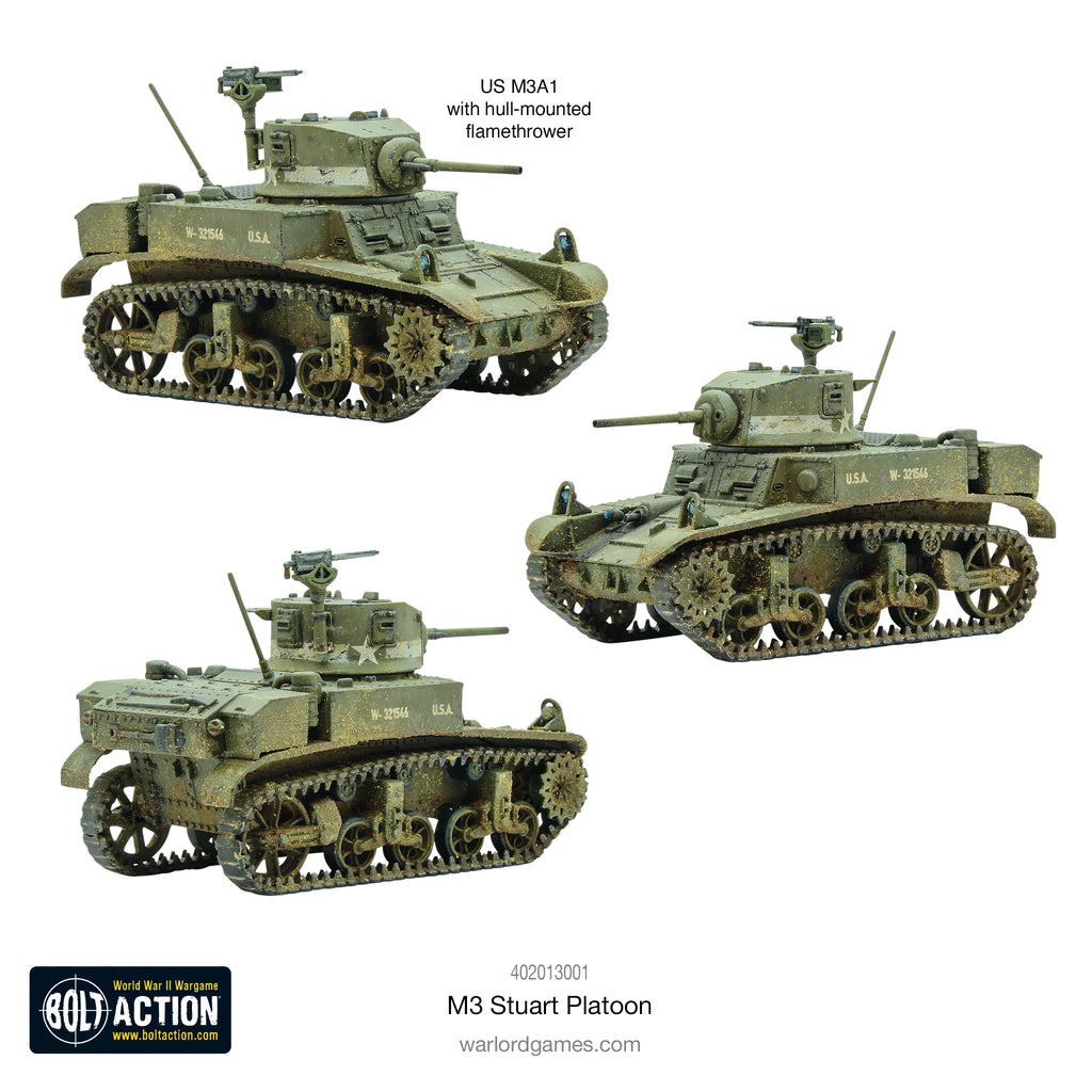 Bolt Action US M3 Stuart Platoon Warlord Games